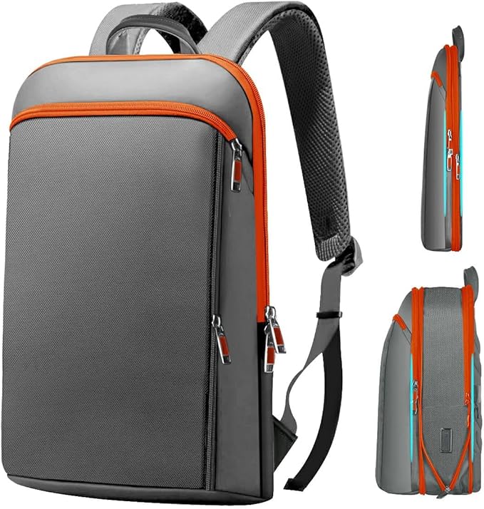 ZINMARK Slim Expandable 15 15.6 16 Inch Laptop Backpack Anti Theft Travel Business Durable Computer Bag, Multipurpose Large Capacity Daypack for Men And Women，G01OG01