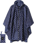 SaphiRose Unisex Rain Poncho Raincoat Hooded for Adults Women with Pockets