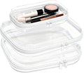 3PCS Zippered Transparent Cases for Snacks,Portable Waterproof Cosmetic Bag with Zipper,Clear Hard Shell Zipper Case for Cosmetic Storage, Putting Snacks, Pencil Case
