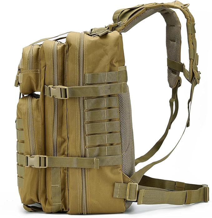 QT&QY 45L Military Tactical Backpacks For Men Camping Hiking Trekking Daypack Bug Out Bag Lage MOLLE 3 Day Assault Pack