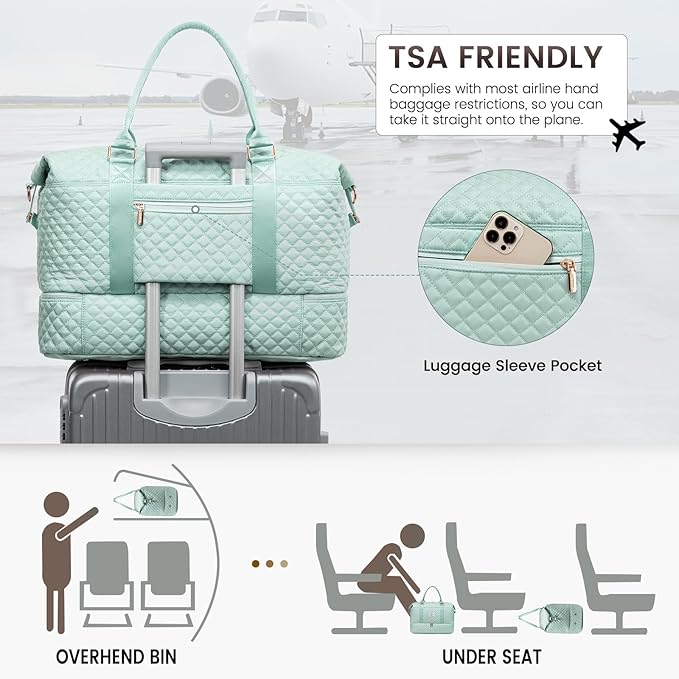 LOVEVOOK Travel Duffle Bag,Weekender Bags for Women with Shoe Compartment，Carry on Overnight Bag with Toiletry Bag,Gym Duffel Bag with Wet Pocket, Hospital Bags for Labor and Delivery