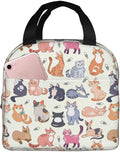 Cute Cat Lunch Box Kitten Lunch Bag Insulated Reusable Lunch Tote Bag Cooler Tote Bag for Men Women