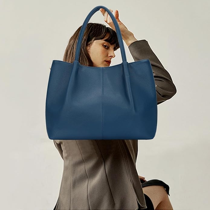 KKXIU Tote Bag for Women Vegan Leather Shoulder Purse Large Capacity Travel Bag