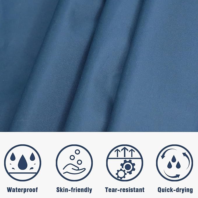 ANYOO Waterproof Rain Poncho Lightweight Reusable Hiking Hooded Coat Jacket for Outdoor Activities