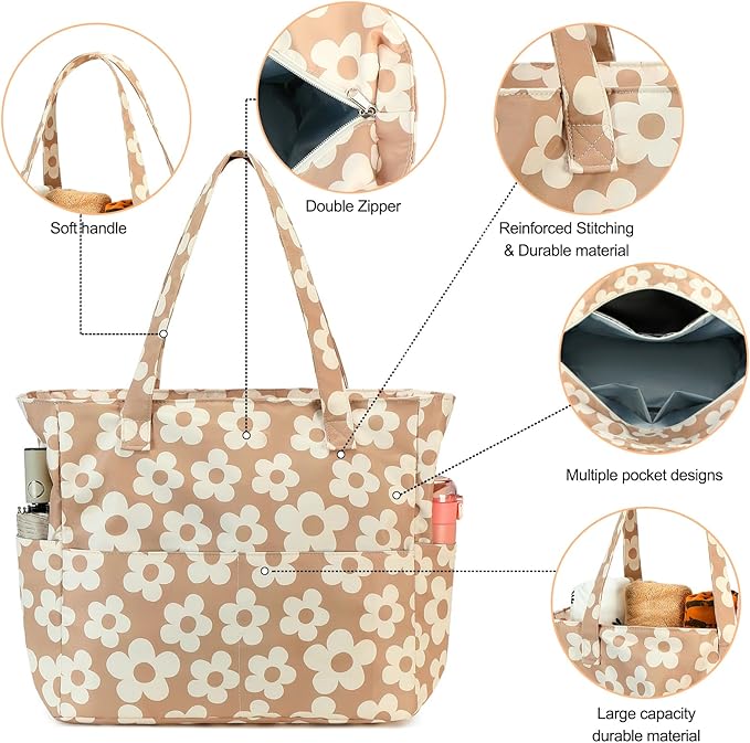 Beach Pool Bags Tote for Women Ladies Large Gym Tote Carry On Bag With Wet Compartment for Weekender Travel Waterproof