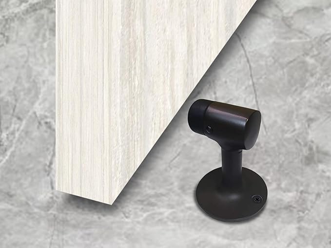 QCAA Solid Brass Door Stop, 3" Height, US10B ORB(Oil-Rubbed Bronze), Made in Taiwan, 1 Pack