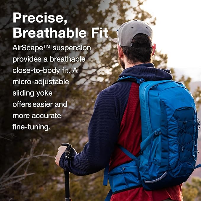 Osprey Talon 11L Men's Lightweight Hiking Backpack with Hipbelt, Scoria Blue/Night Shift