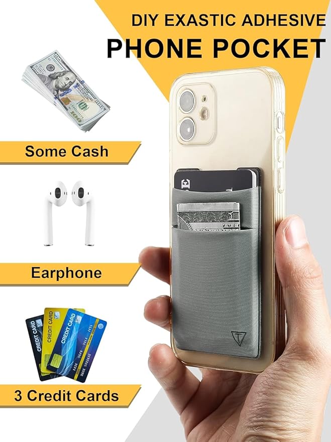 Slim Wallet for Men and Women,Pop Up Credit Card Wallet Metal Minimalist Cards Holder with Money Pocket,Small Ultralight Aluminum RFID Blocking Wallets 6-12 Card Capacity,Grey