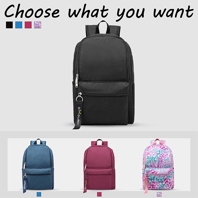 OMOUBOI Casual Daypacks Superbreak Backpack 14 inch Laptop Backpack for Women & Men Fits Tourism Business (Black)