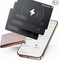 Ultra-Thin Air Tag Wallet Tracker Card 0.07in IP68 Waterproof Bluetooth Tracker for Wallets, Passport, Work with Apple Find My, Wireless Charging, Card Locator iOS Only [Apple MFi Certified]- 3pcs
