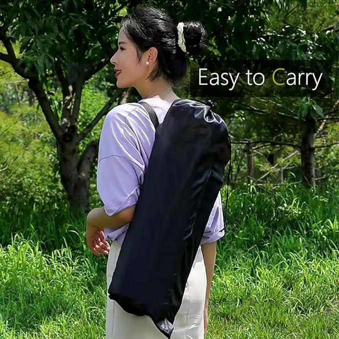 Folding Camping Chair for Small Man, Portable Outdoor Backpacking Chair for Fishing, Hiking, Picnic, Camping, Lawn, Concert, Ultralight Compact Camping Chair with Carry Bag (Black)