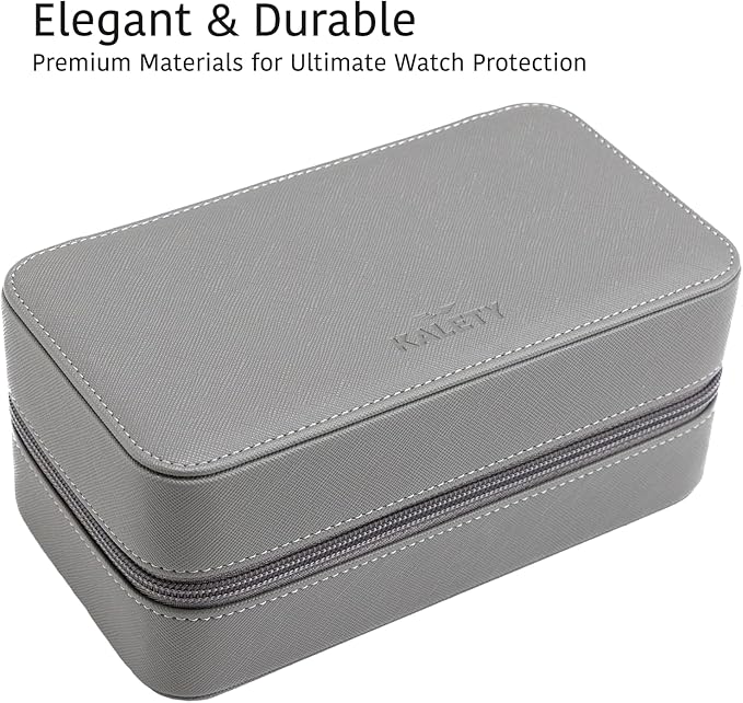 Watch Travel Case for Men | Leather Watch Case with 3 Slots | Perfect Travel Watch Organizer | Portable Watch Carrying Case for Men