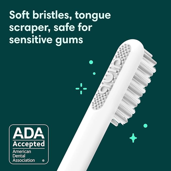 Quip Sonic Toothbrush for Adults with Timer - Includes Extra Brush Head and Travel Cover Mount - Electric, Soft Bristle Refill Head, Metal Handle, 3 Month Battery Life - Travel Toothbrush - Pink