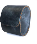 Longjet Watch Roll Travel Case for Men Portable Watches Organizer Box with Removable Velvet Pillow Holder (1 Slot Blue Grey)