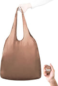 Nanobag Ultra-Lightweight Foldable Tote for Women & Men, Reusable Grocery & Travel Bag, Packable Collapsible Compact Market Essential (Standard Mocha)