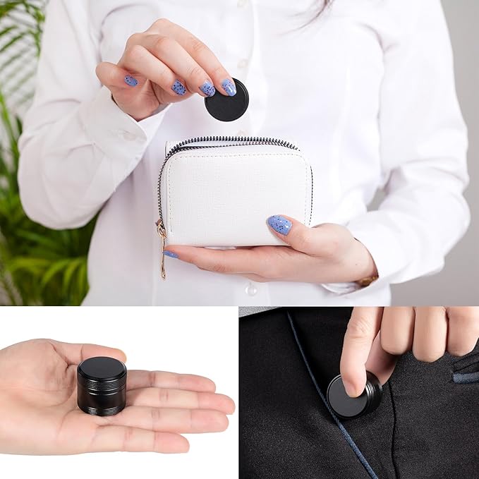 Metal Pill Box Pocket Purse Size - Waterproof Daily Pill Container, Single Aluminum Pill Case Portable Compact Round Medicine Organizer Pill Holder for Medication, Fish Oils Vitamins