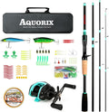 Fishing Pole Combo Set – Spinning & Baitcasting Travel Lure Rod Kit, Medium Power, X-Fast Action, 5'11"/6'11", 4/5-Piece Carbon Fiber Rod with Bag & Accessories