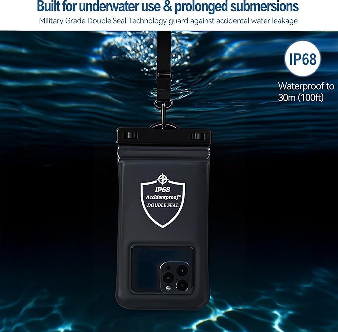 AiRunTech Large Waterproof Phone Pouch, River Lake Essential Accessories Protector iPhone Passport Money,Kayaking Boating Canoe Paddle Board Must Haves