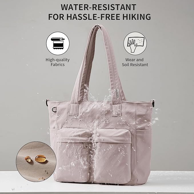 aji Tote Bag for women work, Water-Resistant Tote Bag with Multi Pockets,for Work/Travel/College/Daily