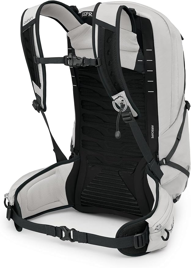 Osprey Talon 22L Men's Lightweight Hiking Backpack with Hipbelt, White/Black