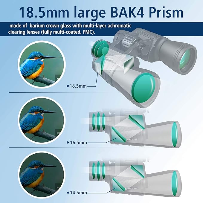 UncleHu 20x50 High Power Binoculars for Adults with Low Light Night Vision, Full-Size Waterproof Binoculars for Bird Watching Hunting Travel Football Games Stargazing with Carrying Case and Strap