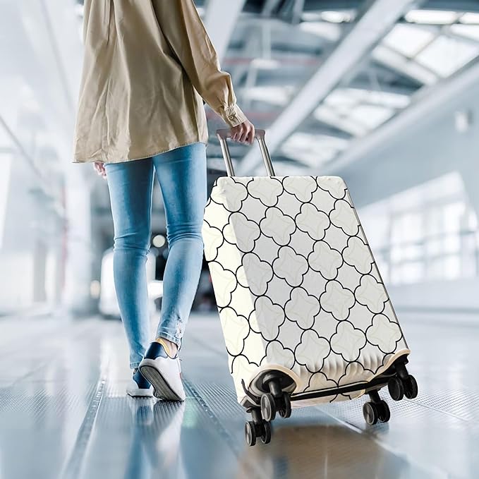 Travel Luggage Cover Suitcase Protector Fits 18-32 Inch Wheel Covers PatternedTravel Related Items Flower Luggage Protector Elastic S