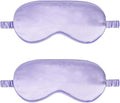 2Pack Silk Sleep Mask,IEKEODI Eye Mask for Sleeping,Elastic Blackout Eye Mask & Blindfold for Full Night's Sleep,Travel and Nap(Purple)
