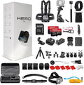 GoPro Hero (Go Pro Hero) Black Compact - Waterproof Action Camera with 4K Ultra HD Video, 12MP Photos + 50-in-1 Accessory Kit + 2 X 64GB Card + More