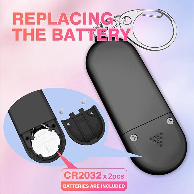 Personal Safety Alarm for Women - 130dB Self Defense Keychains Siren Whistle, Replaceable Battery with SOS LED Strobe Light - Emergency Security Safe Protection Devices for Kids Elderly