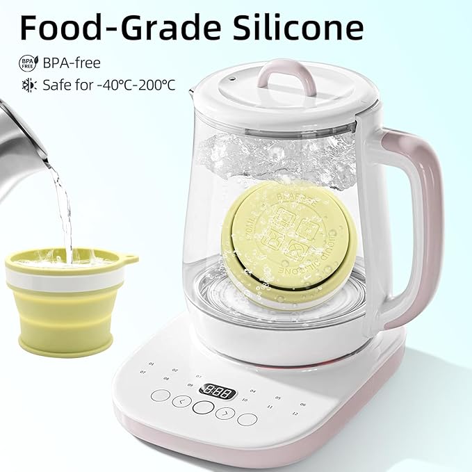 Silicone Collapsible Travel Cup Set - 4-Pack Foldable Mugs with Lids for Camping, Backpacking, Coffee & Outdoor (170ml, Pink/Light Green/Dark Green/Gray)