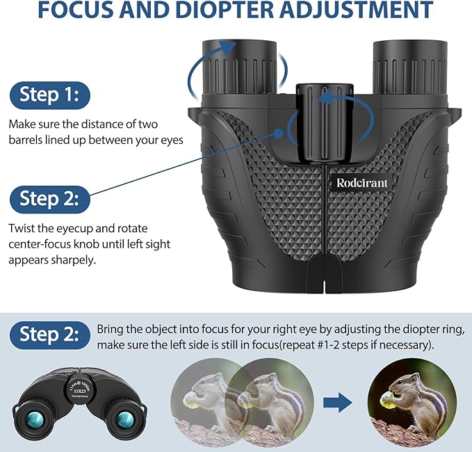 Binoculars 15x25 for Adults,Waterproof Durable & Clear Binoculars with Low Light Night Vision for Sightseeing,Concerts and Bird Watching