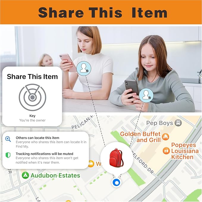 Air Tracker 4 Pack, Smart Bluetooth Tracker Works with Apple Find My (iOS Only), Item Finder Locator for Keys, Luggage, Backpack, IP67 Waterproof