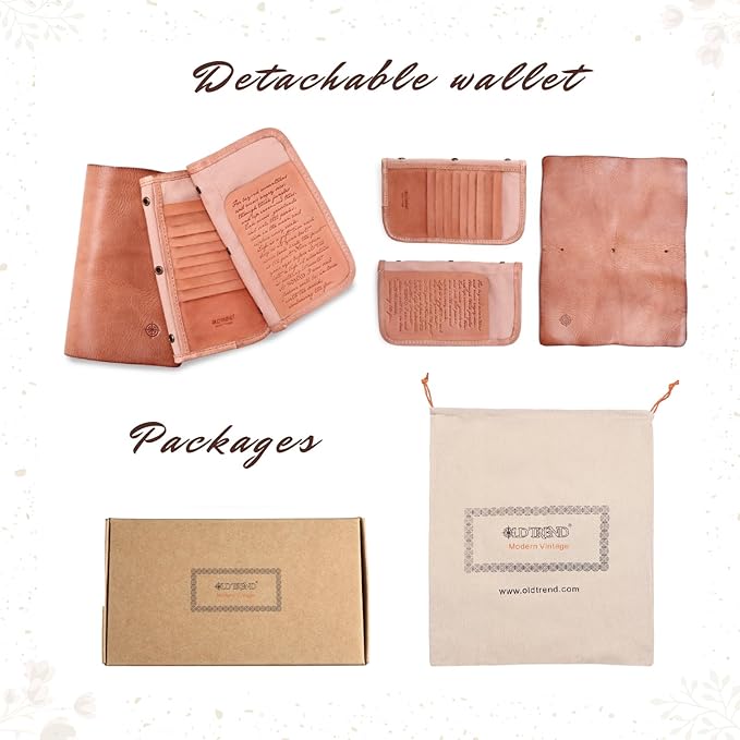 Genuine Leather Nomad Organizer Travel Wallet | Women's Wallet Clutch Passport Holder