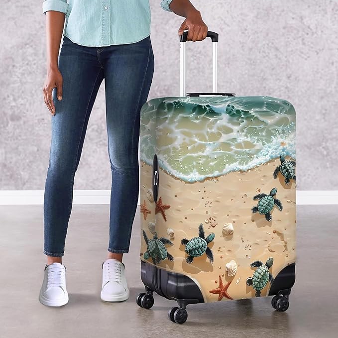 Sea Turtles Luggage Cover Anti-scratch Dustproof Suitvase Protector Fits 26-29 Inch