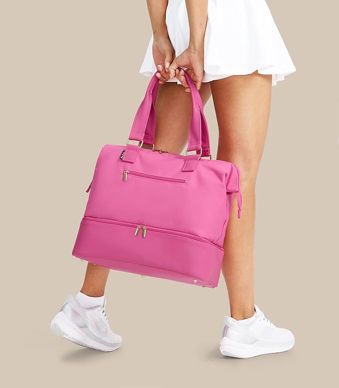 Weekender Bags for Women, Large Travel Duffel Bag with Shoes Compartment, Carry On Overnight Tote Bags with Toiletry Bags, Hospital Bags for Labor and Delivery