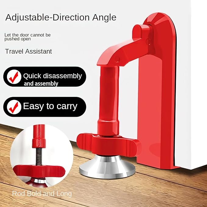 Portable Alarm Door Stopper for Bottom of Door, 2025 New Door Stop Alarm Wedge, Safety Door Stopper Security for Travel,Home,Apartment House (D)