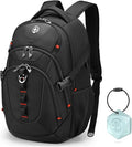 Swissdigital Design Travel Backpack for Men with Apple Find My, Laptop Backpack with USB Charging Port, RFID Protection, Add-A-Bag System - Travel Backpack for Men