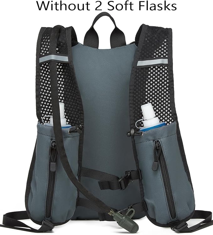 ATBP Running Hydration Vest Pack Thermal Insulation 3L TPU Water Bladder Tactical Backpack Bag for Cycling Hiking Daypack Men & Women