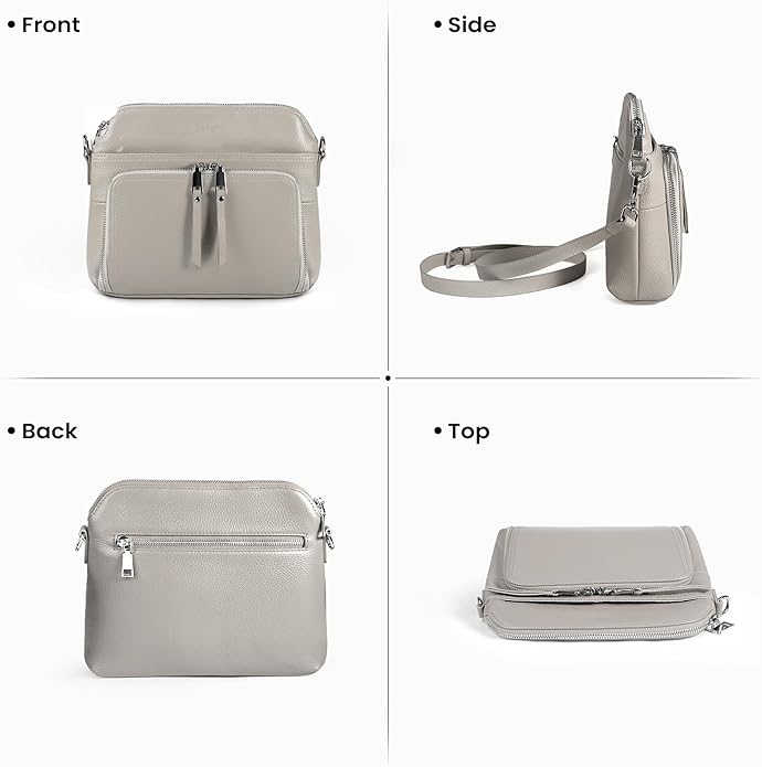 befen Genuine Leather Crossbody Purses for Women, Women's Small Crossbody Shoulder Bag with Built in RFID Wallet