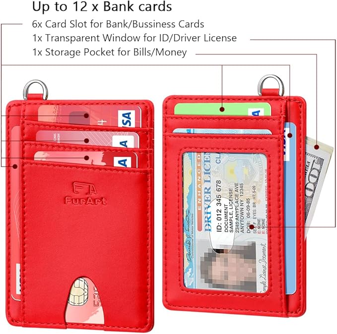 FurArt Slim Minimalist Wallet, Front Pocket Wallets, RFID Blocking, Credit Card Holder for Men & Women
