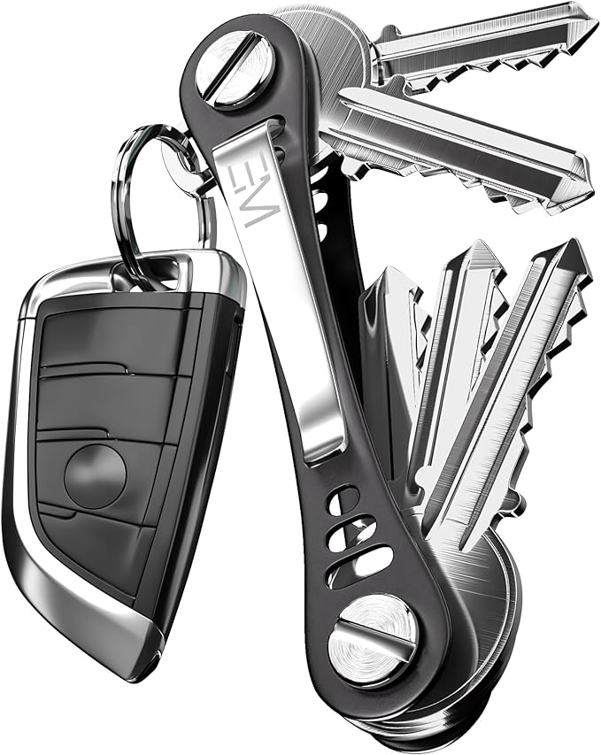 EM Premium Products Compact Key Holder - Pocket Key Organizer - 14 Keys Key Bar