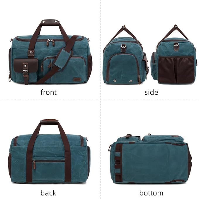 Travel Duffle Bag Weekender Bag with Shoe Compartment Overnight Bag for Men Travel Bag Carry on Luggage Dark Green