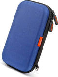 Blue Shockproof Charger Carrying Case - GLCON Small Hard Travel EVA Case for WD Seagate Toshiba Hard Drive, Power Bank, Electronic Accessories, Cord, Cable - High Protection Portable Storage Bag