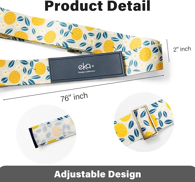 Luggage Straps for Suitcases,Adjustable Luggage Elastic Belt, Travel Essentials for Airport,Station, Vibrant Designs, (Cute Pear)