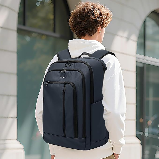 BANGE 28L Slim Laptop Backpack for Men & Women, 15.6 Inch Business Backpack, Lightweight Travel Backpack, Waterproof Work Commuter Backpack, Hiking Daypack for Office, Outdoor, and Daily Use