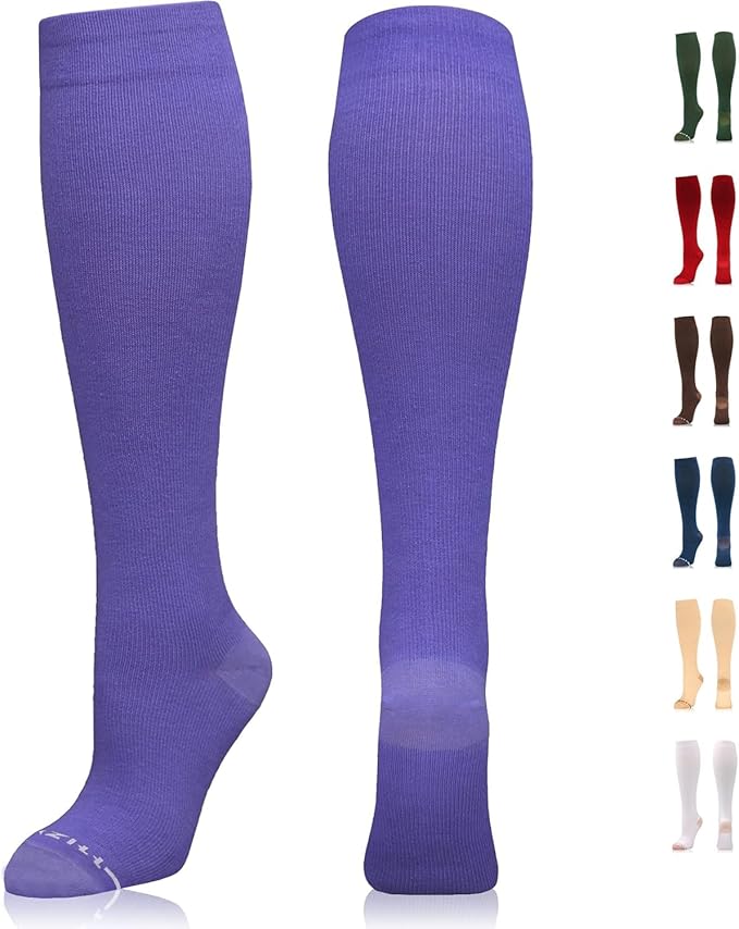 NEWZILL Copper Compression Socks for Women & Men 15-20mmHg Cotton Rich Odor Control Dress Socks for Business Casual Running Medical Athletic Support, Edema Diabetic Relief