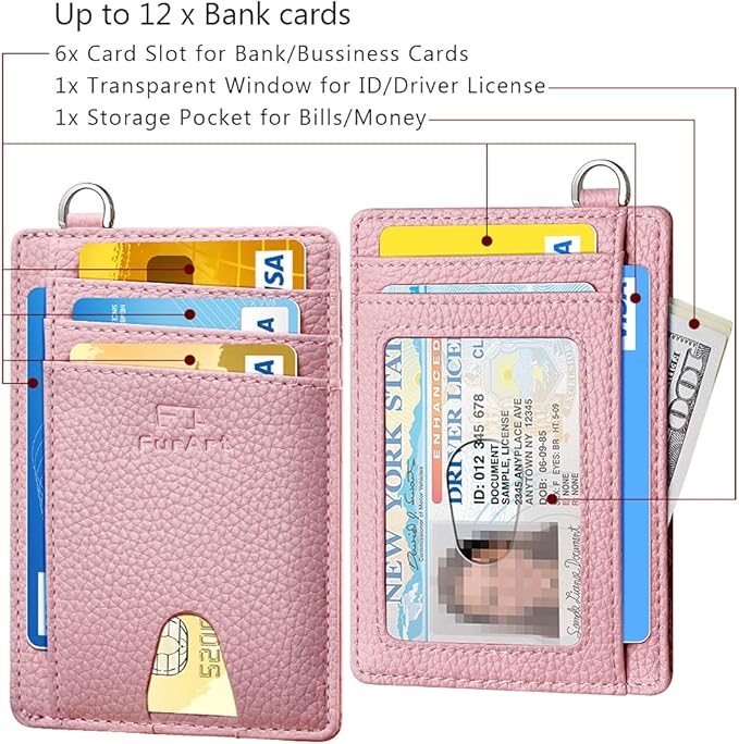 FurArt Slim Minimalist Wallet, Front Pocket Wallets, RFID Blocking, Credit Card Holder for Men & Women