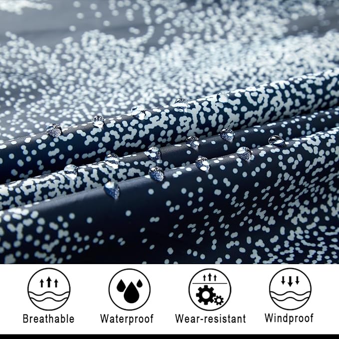 salamra Hooded Rain Poncho Waterproof Raincoat Jacket for Men/Women/Adults with Pocket