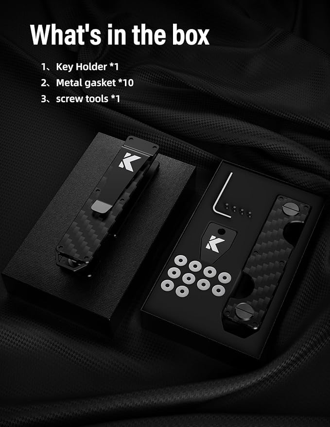 Key Organizer Key Holder Compact Key Case Minimalist Metal Key Chain Key Holder for Keychain Secures 8-10 Keys EDC