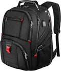 YOREPEK Travel Backpack, Extra Large 50L Laptop Backpacks for Men Women, Water Resistant College Backpacks Airline Approved Business Work Bag with USB Charging Port Fits 17 Inch Computer, Black